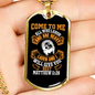 Come To Me Matthew 11:28 Necklace Stainless Steel or 18k Gold Dog Tag 24"-Express Your Love Gifts