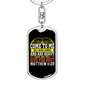 Come To Me Matthew 11:28 Rest Keychain Stainless Steel or 18k Gold Dog Tag Keyring-Express Your Love Gifts