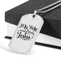 Comes Help From Jesus Necklace Stainless Steel or 18k Gold Dog Tag 24" Chain-Express Your Love Gifts