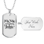 Comes Help From Jesus Necklace Stainless Steel or 18k Gold Dog Tag 24" Chain-Express Your Love Gifts
