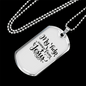 Comes Help From Jesus Necklace Stainless Steel or 18k Gold Dog Tag 24" Chain-Express Your Love Gifts