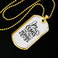 Comes In The Morning Necklace Stainless Steel or 18k Gold Dog Tag 24" Chain-Express Your Love Gifts