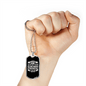Comfort In Affliction Psalm 119:50 Stainless Steel or 18k Gold Dog Tag 24" Chain-Express Your Love Gifts