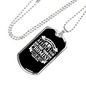 Comfort In Affliction Psalm 119:50 Stainless Steel or 18k Gold Dog Tag 24" Chain-Express Your Love Gifts