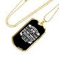 Comfort In Affliction Psalm 119:50 Stainless Steel or 18k Gold Dog Tag 24" Chain-Express Your Love Gifts