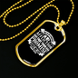 Comfort In Affliction Psalm 119:50 Stainless Steel or 18k Gold Dog Tag 24" Chain-Express Your Love Gifts