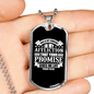 Comfort In Affliction Psalm 119:50 Stainless Steel or 18k Gold Dog Tag 24" Chain-Express Your Love Gifts