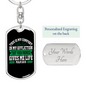 Comfort In My Affliction Keychain Stainless Steel or 18k Gold Dog Tag Keyring-Express Your Love Gifts