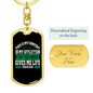 Comfort In My Affliction Keychain Stainless Steel or 18k Gold Dog Tag Keyring-Express Your Love Gifts