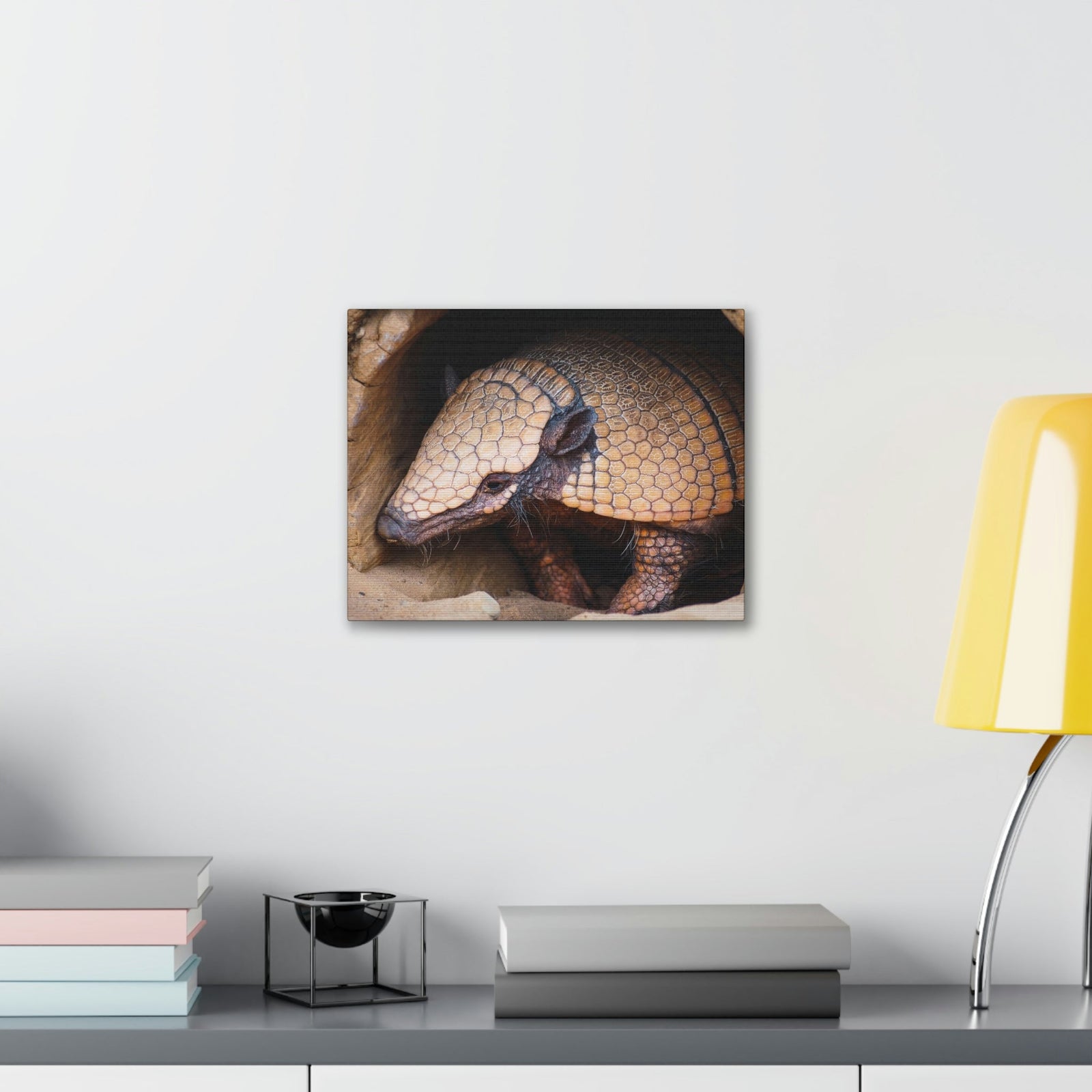 Coming Out Armadillo Portrait of Hairy Armadillo Wall Art Ready To Hang Unframed-Express Your Love Gifts