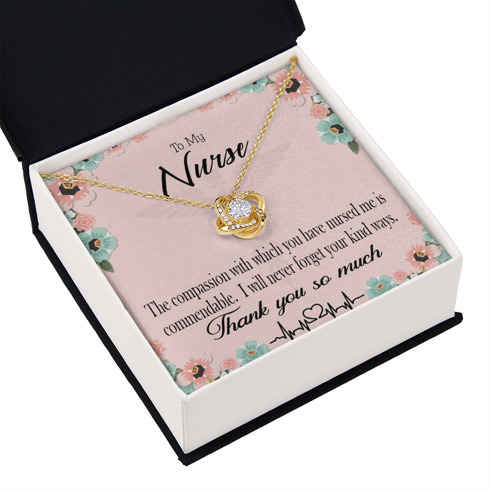 Commendable Nurse Healthcare Medical Worker Nurse Appreciation Gift Infinity Knot Necklace Message Card-Express Your Love Gifts