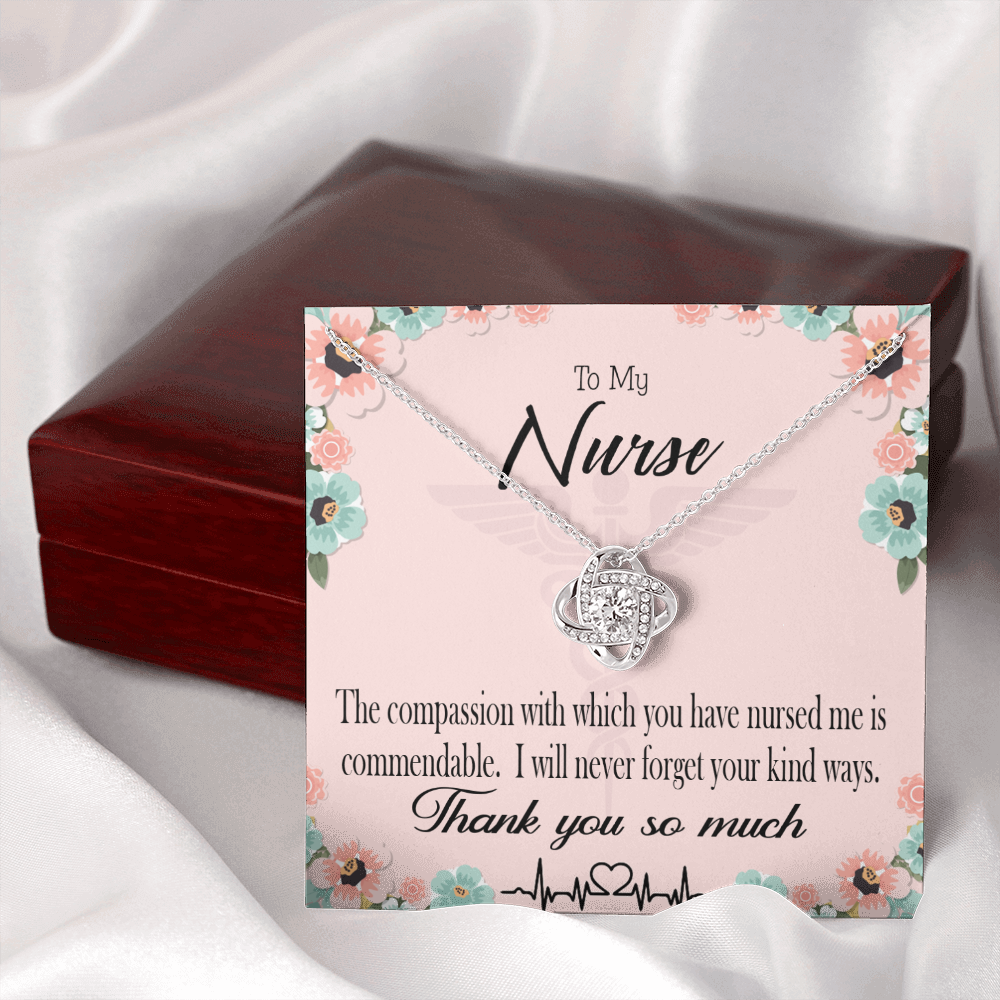 Commendable Nurse Healthcare Medical Worker Nurse Appreciation Gift Infinity Knot Necklace Message Card-Express Your Love Gifts