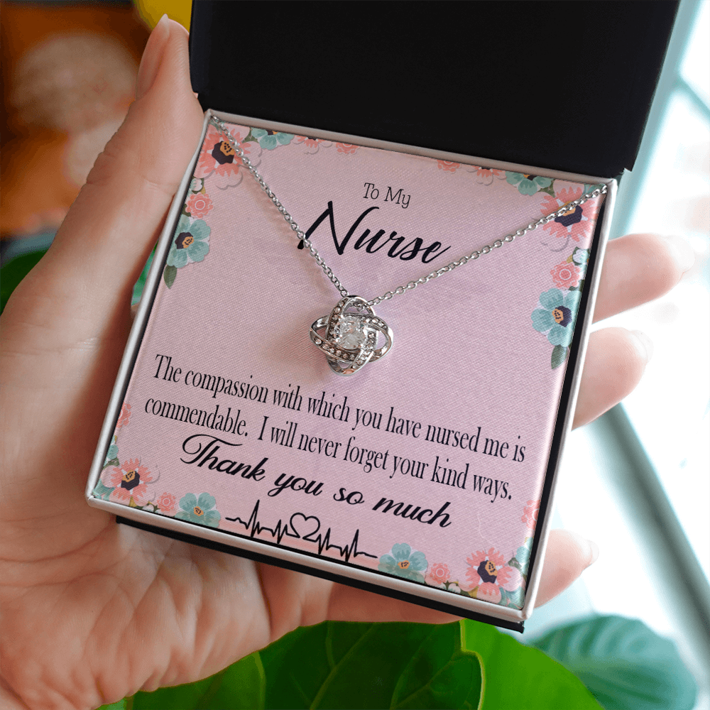 Commendable Nurse Healthcare Medical Worker Nurse Appreciation Gift Infinity Knot Necklace Message Card-Express Your Love Gifts