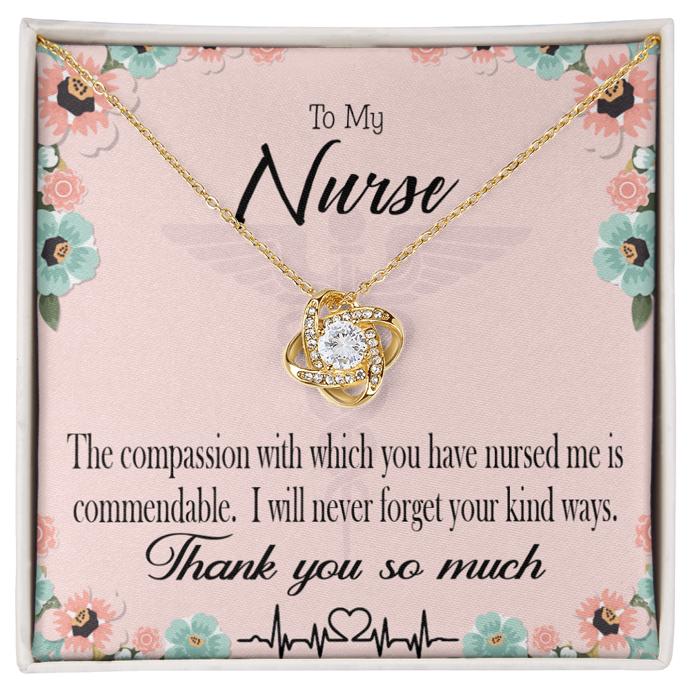 Commendable Nurse Healthcare Medical Worker Nurse Appreciation Gift Infinity Knot Necklace Message Card-Express Your Love Gifts