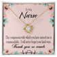 Commendable Nurse Healthcare Medical Worker Nurse Appreciation Gift Infinity Knot Necklace Message Card-Express Your Love Gifts