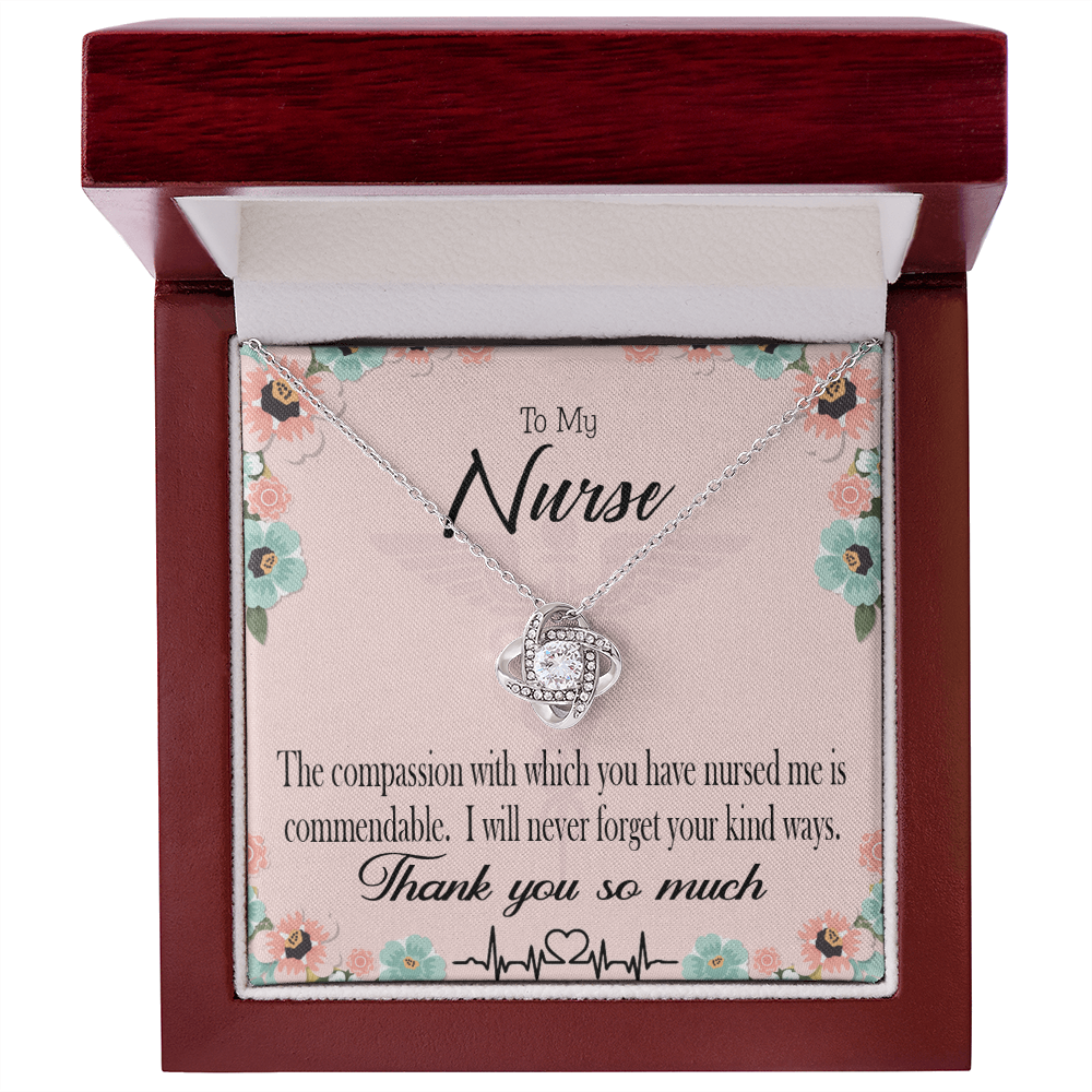 Commendable Nurse Healthcare Medical Worker Nurse Appreciation Gift Infinity Knot Necklace Message Card-Express Your Love Gifts