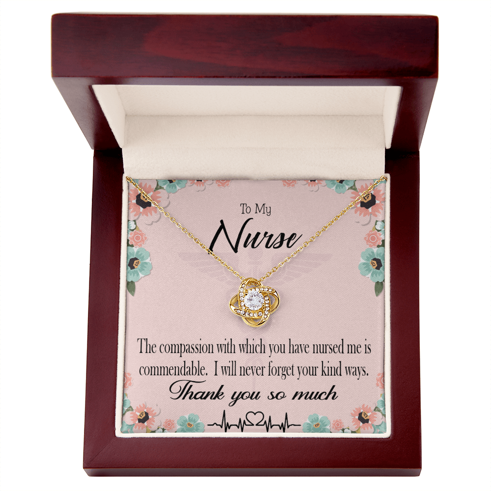 Commendable Nurse Healthcare Medical Worker Nurse Appreciation Gift Infinity Knot Necklace Message Card-Express Your Love Gifts