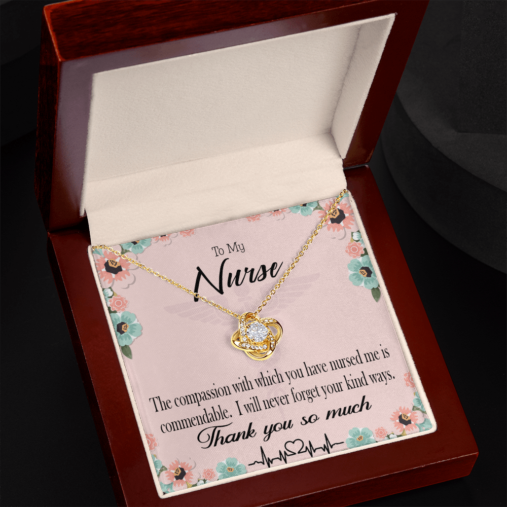 Commendable Nurse Healthcare Medical Worker Nurse Appreciation Gift Infinity Knot Necklace Message Card-Express Your Love Gifts
