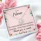 Commendable Nurse Healthcare Medical Worker Nurse Appreciation Gift Infinity Knot Necklace Message Card-Express Your Love Gifts