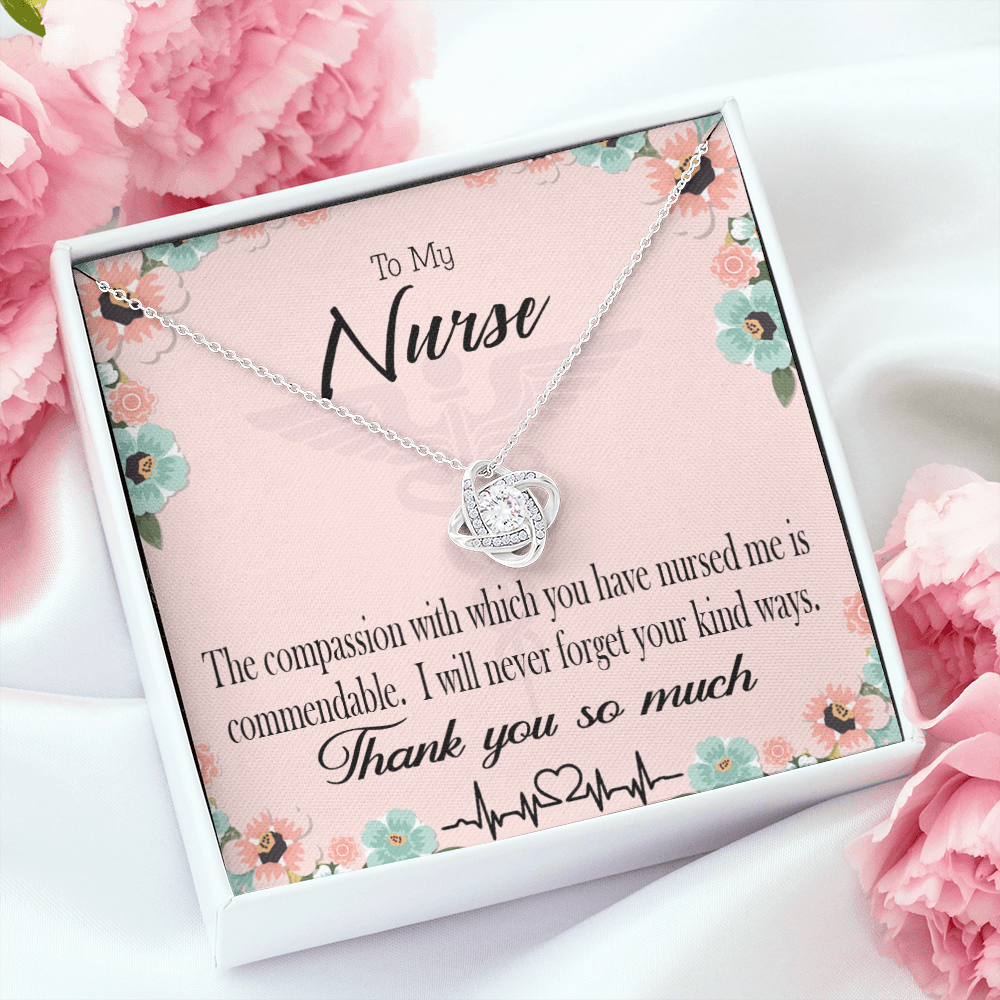 Commendable Nurse Healthcare Medical Worker Nurse Appreciation Gift Infinity Knot Necklace Message Card-Express Your Love Gifts