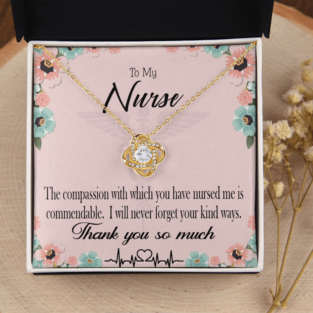 Commendable Nurse Healthcare Medical Worker Nurse Appreciation Gift Infinity Knot Necklace Message Card-Express Your Love Gifts
