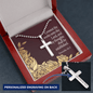Commit To God Proverbs 16:3 Cross Necklace Message Card W Ball Chain Pendant-Express Your Love Gifts