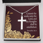 Commit To God Proverbs 16:3 Cross Necklace Message Card W Ball Chain Pendant-Express Your Love Gifts