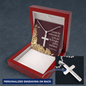 Commit To God Proverbs 16:3 Cross Necklace Message Card W Ball Chain Pendant-Express Your Love Gifts