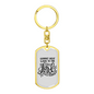 Commit Your Work Proverbs 16:3 Keychain Stainless Steel or 18k Gold Dog Tag Keyring-Express Your Love Gifts