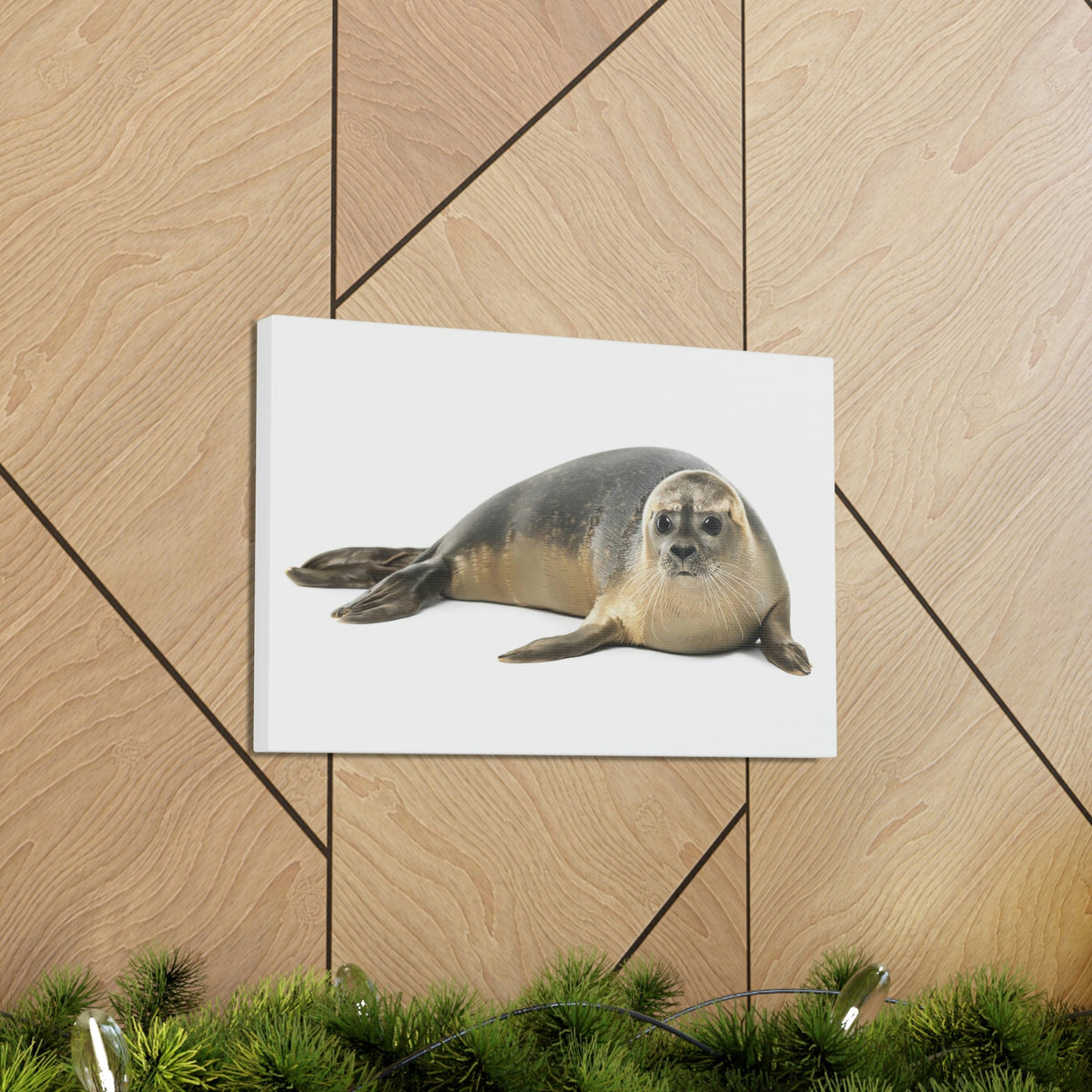 Scripture Walls Common Seal Hunting Common Seal on Hunt Print Animal Wall Art Wildlife Canvas Prints Wall Art Ready to Hang Unframed-Express Your Love Gifts