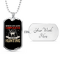 Complicated Hunting Necklace Stainless Steel or 18k Gold Dog Tag 24" Chain-Express Your Love Gifts