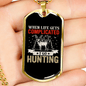 Complicated Hunting Necklace Stainless Steel or 18k Gold Dog Tag 24" Chain-Express Your Love Gifts