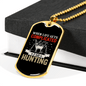 Complicated Hunting Necklace Stainless Steel or 18k Gold Dog Tag 24" Chain-Express Your Love Gifts