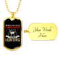 Complicated Hunting Necklace Stainless Steel or 18k Gold Dog Tag 24" Chain-Express Your Love Gifts