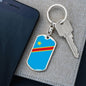 Congo (Democratic Republic) Flag Keychain Dog Tag Stainless Steel or 18k Gold-Express Your Love Gifts