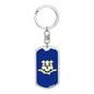 Connecticut State Flag Keychain Dog Tag Stainless Steel or 18k Gold-Express Your Love Gifts