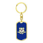 Connecticut State Flag Keychain Dog Tag Stainless Steel or 18k Gold-Express Your Love Gifts