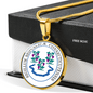 Connecticut State Seal Necklace Circle Pendant Stainless Steel or 18k Gold 18-22"-Express Your Love Gifts