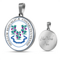 Connecticut State Seal Necklace Circle Pendant Stainless Steel or 18k Gold 18-22"-Express Your Love Gifts