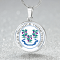 Connecticut State Seal Necklace Circle Pendant Stainless Steel or 18k Gold 18-22"-Express Your Love Gifts
