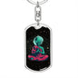 Consciousness Alien Dog Tag Pendant Keychain Stainless Steel or 18k Gold-Express Your Love Gifts