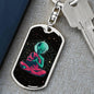 Consciousness Alien Dog Tag Pendant Keychain Stainless Steel or 18k Gold-Express Your Love Gifts