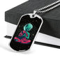 Consciousness Alien Necklace UFO Alien Fan Gift Stainless Steel or 18k Gold Dog Tag 24" Chain-Express Your Love Gifts
