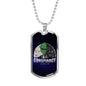 Conspiracy Alien Necklace UFO Alien Fan Gift Stainless Steel or 18k Gold Dog Tag 24" Chain-Express Your Love Gifts