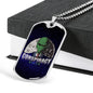 Conspiracy Alien Necklace UFO Alien Fan Gift Stainless Steel or 18k Gold Dog Tag 24" Chain-Express Your Love Gifts