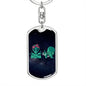 Cool Aliens Dog Tag Pendant Keychain Stainless Steel or 18k Gold-Express Your Love Gifts