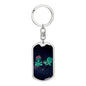 Cool Aliens Dog Tag Pendant Keychain Stainless Steel or 18k Gold-Express Your Love Gifts