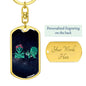 Cool Aliens Dog Tag Pendant Keychain Stainless Steel or 18k Gold-Express Your Love Gifts