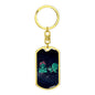 Cool Aliens Dog Tag Pendant Keychain Stainless Steel or 18k Gold-Express Your Love Gifts