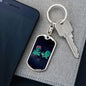 Cool Aliens Dog Tag Pendant Keychain Stainless Steel or 18k Gold-Express Your Love Gifts